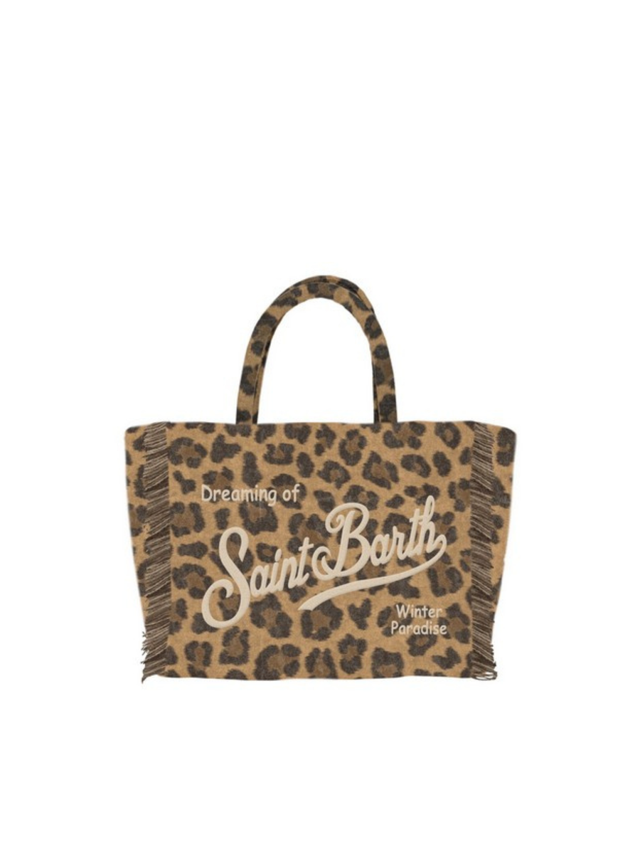 Borsa vanity "18 emb" Saint Barth marrone leopardata VANI034 00223I MC2 SAINT BARTH 