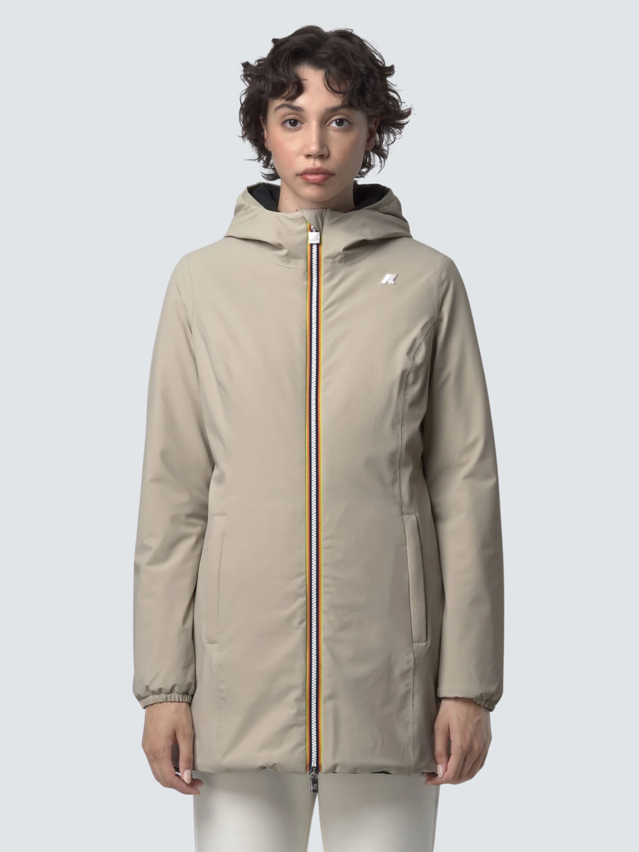 Giubbino "Denise St Warm Reversible" K-Way beige cashmere K6128UW BCF K-WAY 