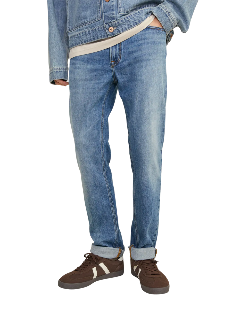 Jeans Jack & Jones blu con risvolto 12249006 Blue Denim Jack & Jones 