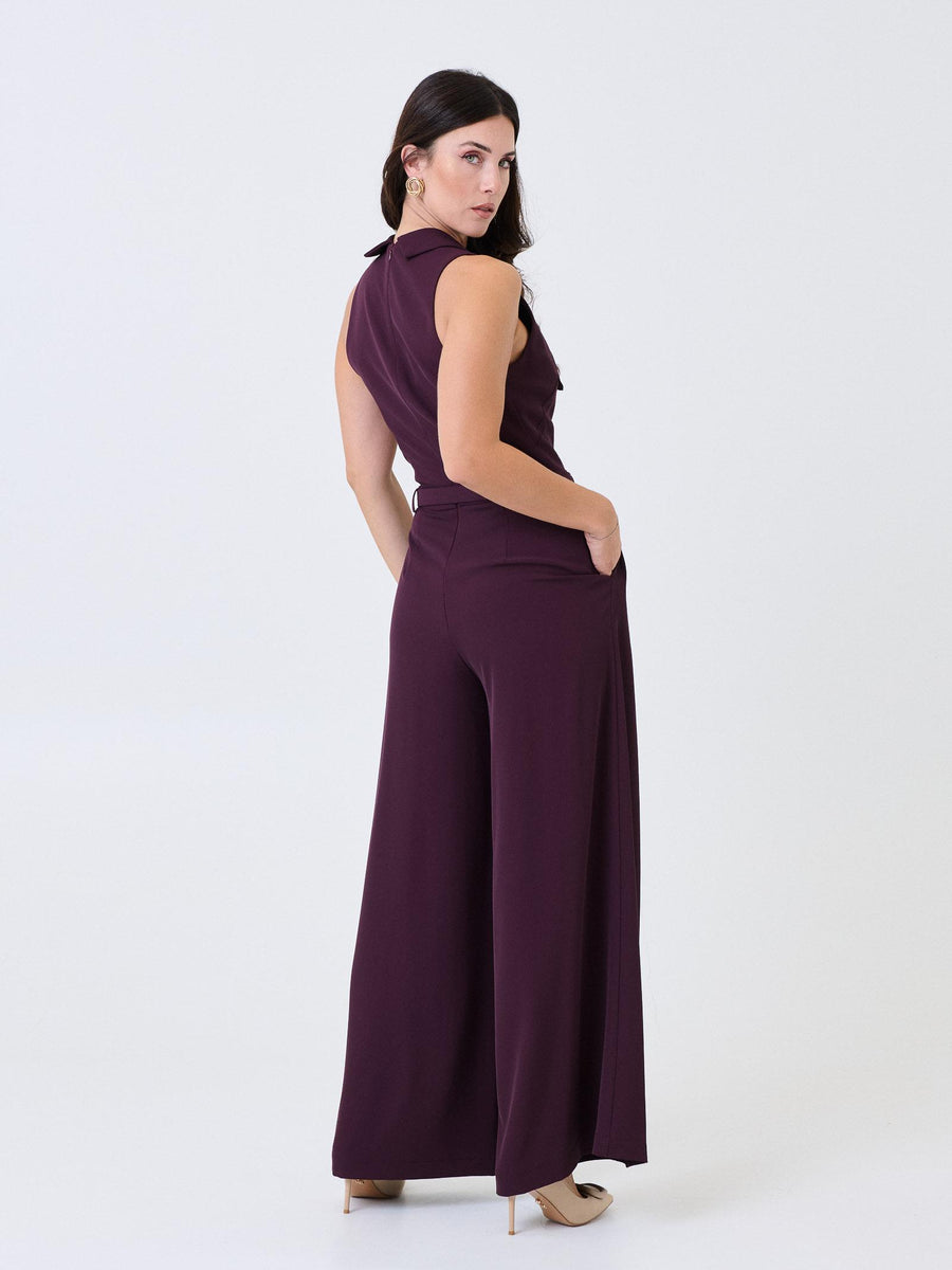 Jumpsuit Imperial prugna con fibbia dorata Y557KHXC PRUGNA Imperial 