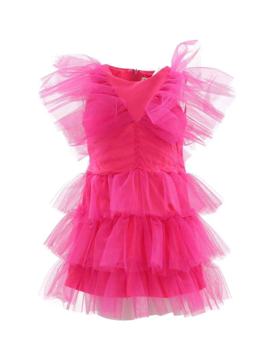 Abito fucsia con tulle 032459 044 Aniye By 