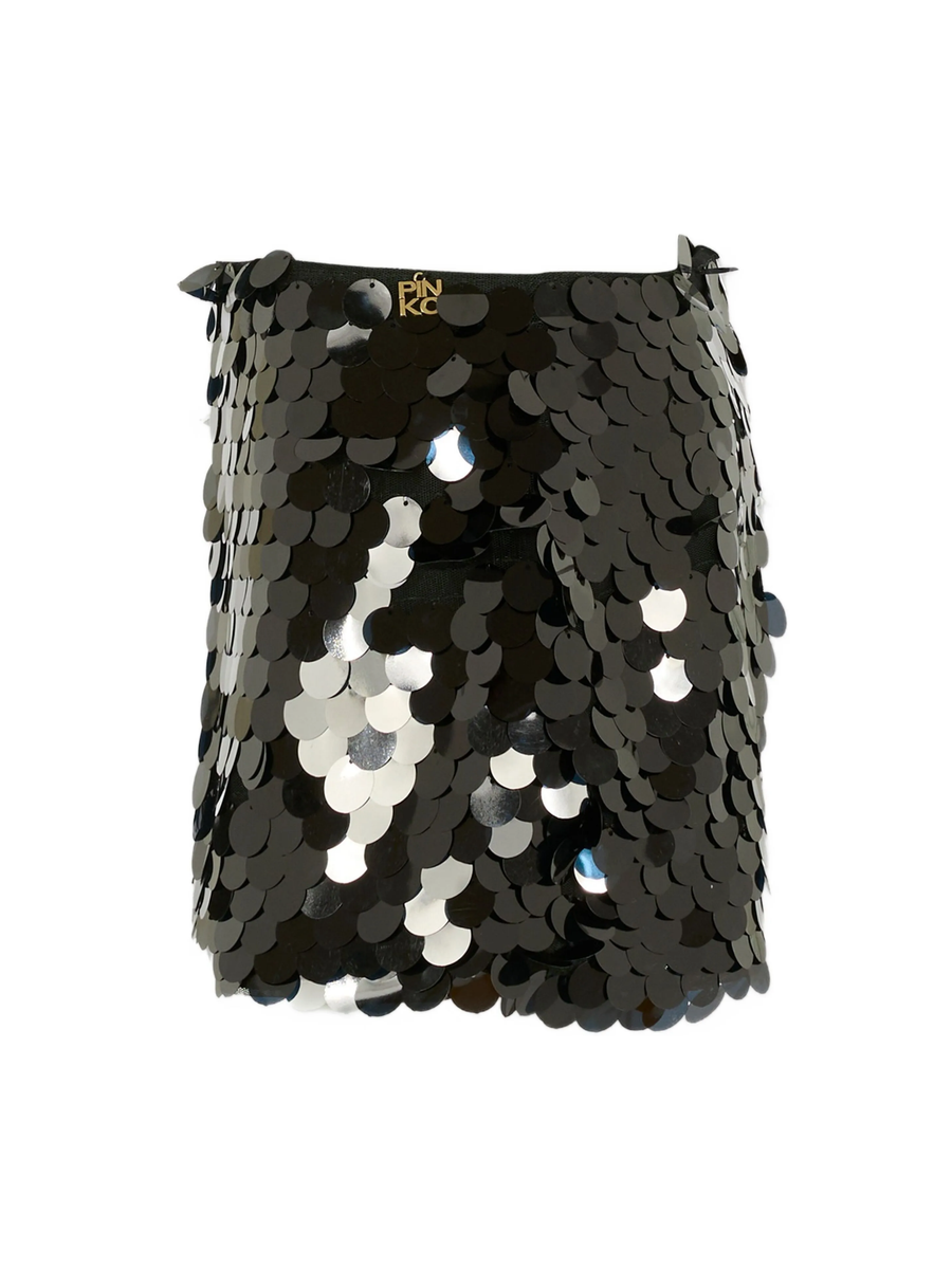 Gonna Pinko nera con paillettess all over KFGO010 N000 Pinko 