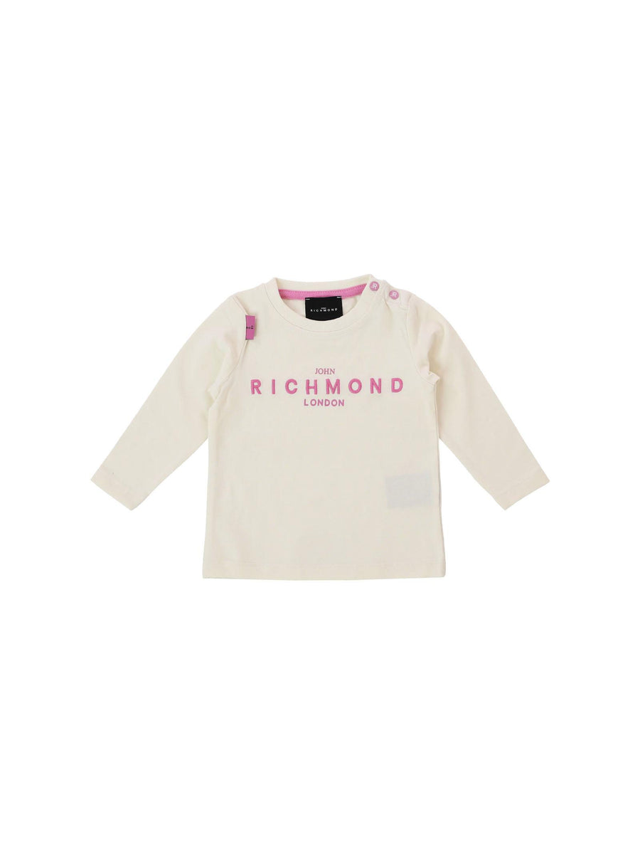 T-shirt bianca con patch logo RIA23007TS CLOUD John Richmond 