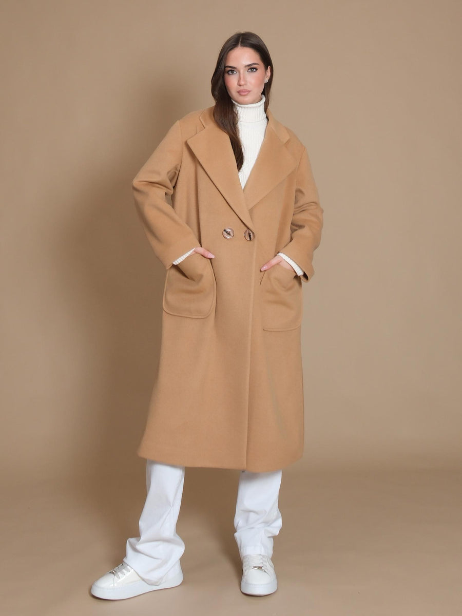 Cappotto over Armoire doppiopetto con tasconi cammello CP1170 CAMMELLO Armoire 