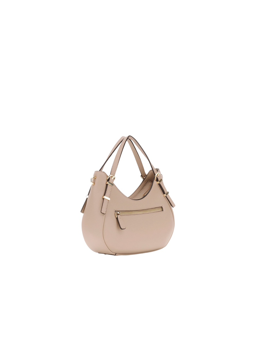 Borsa Guess beige curva con placca logata dorata HWBG9644050 SIT Guess 