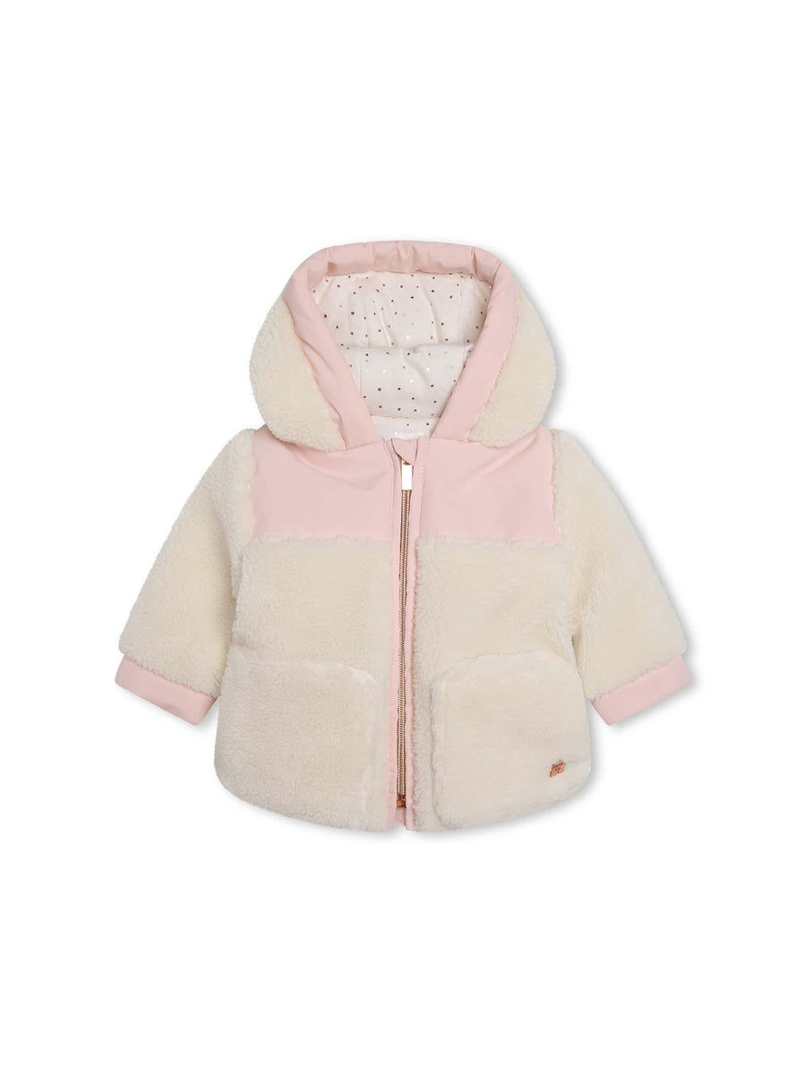 Giubbino rosa e panna in doppio tessuto Y06043 22A Carrement Beau 