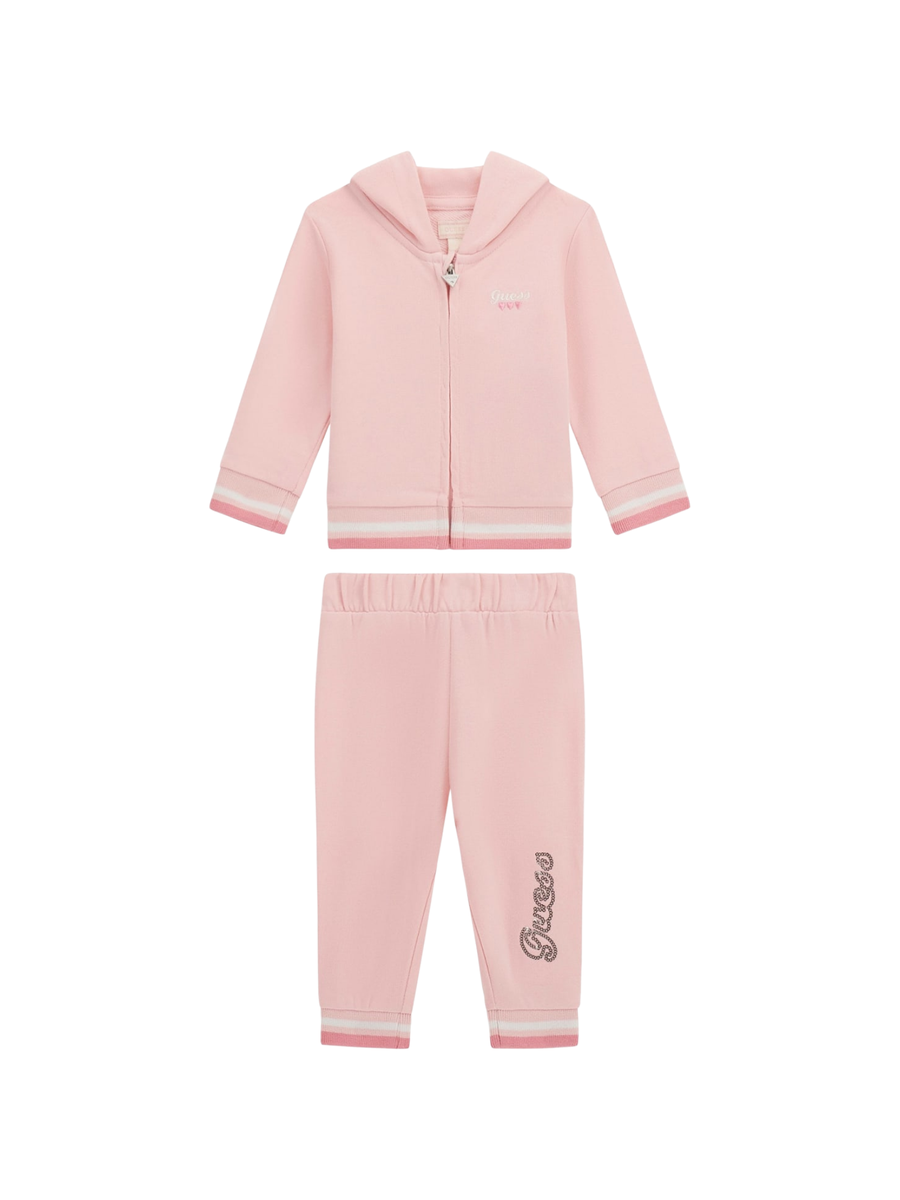 Tuta Guess rosa con dettagli glitterati A5YG00KA6R4 G65U Guess 