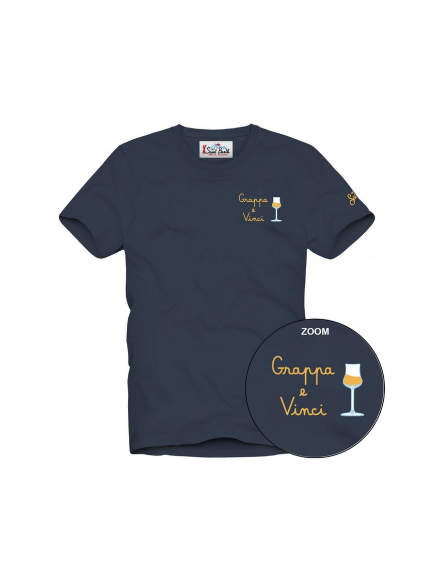 T-Shirt Saint Barth blu "grappa e vinci" ARN0001 02939G MC2 SAINT BARTH 