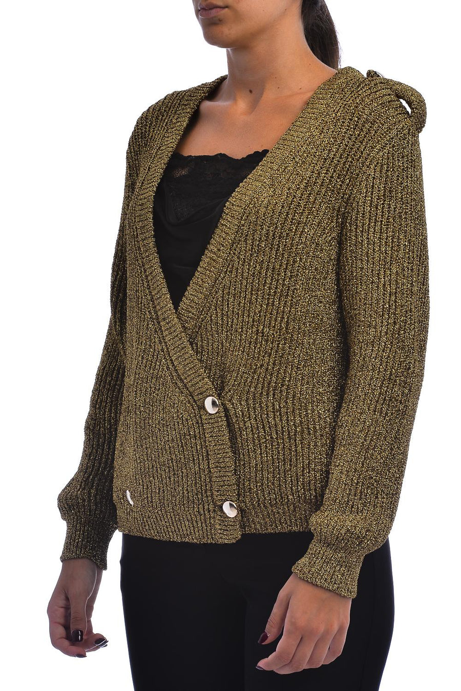 Cardigan in maglia oro 5092X GOLD Vicolo 
