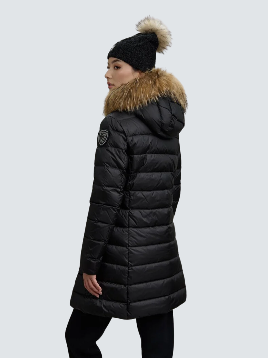 Giubbino lungo con pelliccia "Kristin" Blauer nero BLDK03103 999EI Blauer 