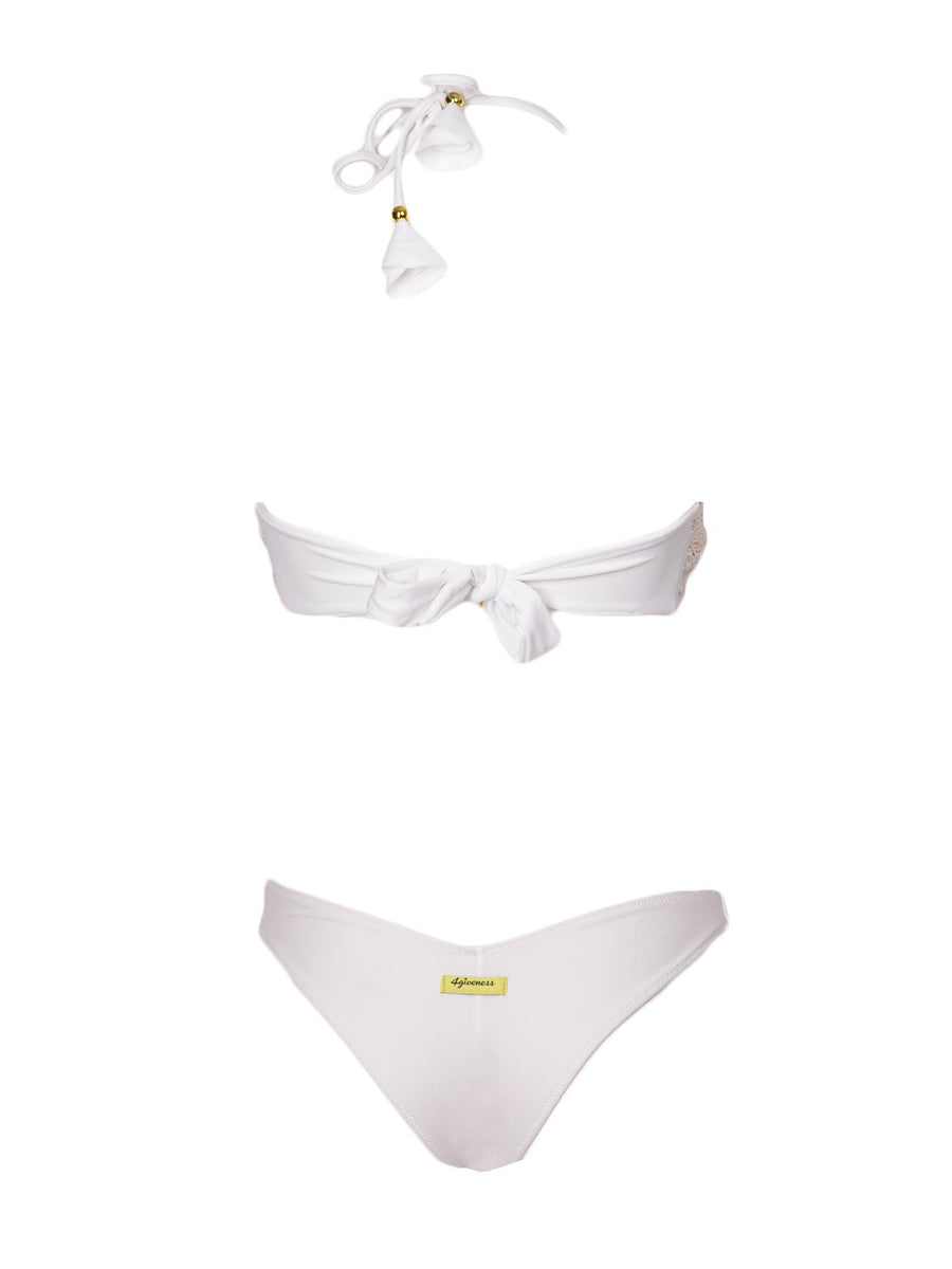 Bikini a fascia bianco Shiny lace FGBW1758 UNI 4giveness 