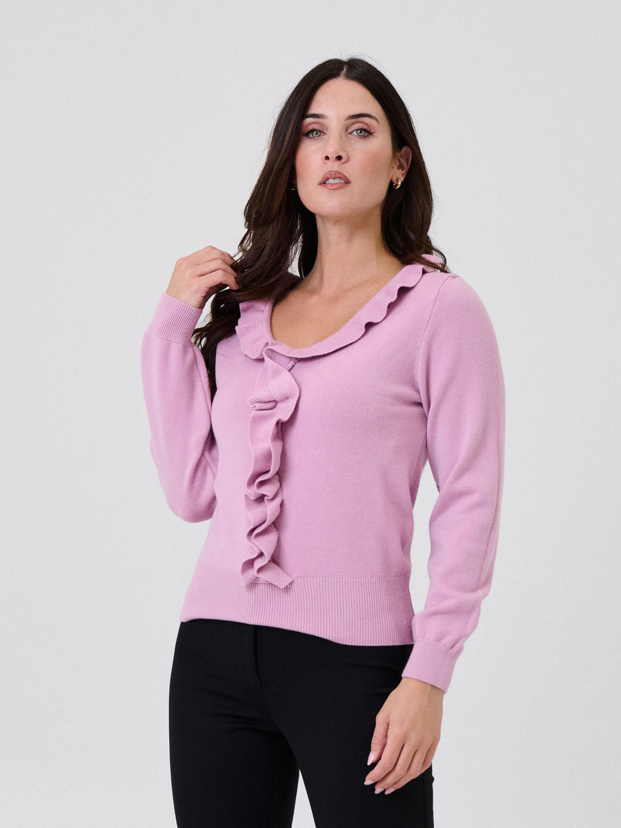 Maglia con volant Armoire malva IT1599 MALVA Armoire 
