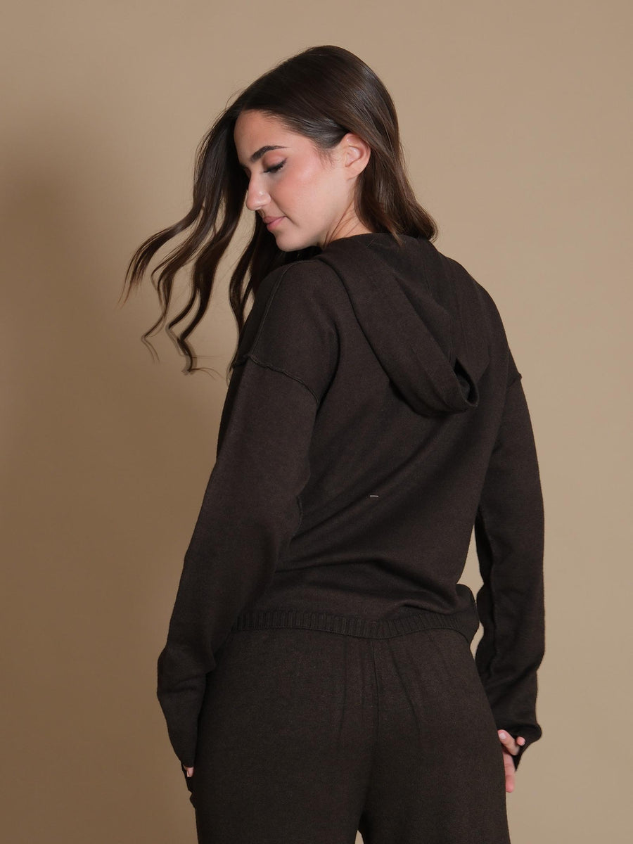 Maglia Hinnominate moro con cappuccio e logo frontale HMABW01175 MORO Hinnominate 