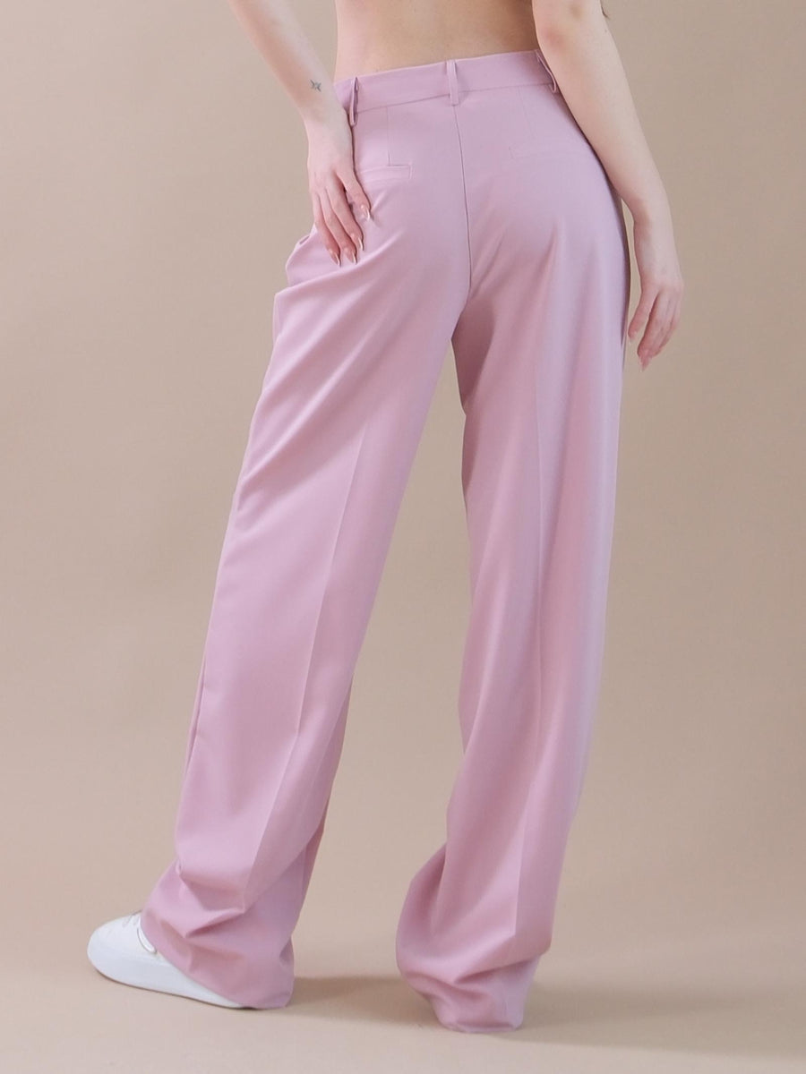 Pantaloni dritti rosa con finti taschini e pattina P4S8HOF ROSA Imperial 