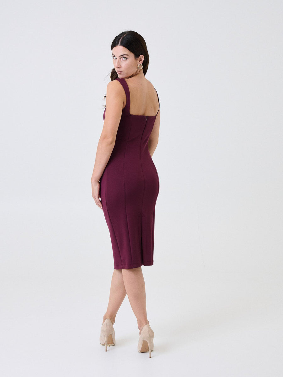 Abito tubino Silence Limited bordeaux SLAB008 BORDEAUX Silence Limited 