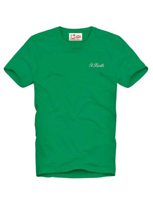 T-shirt Dover in cotone verde scuro DOV0001 00611F MC2 SAINT BARTH 