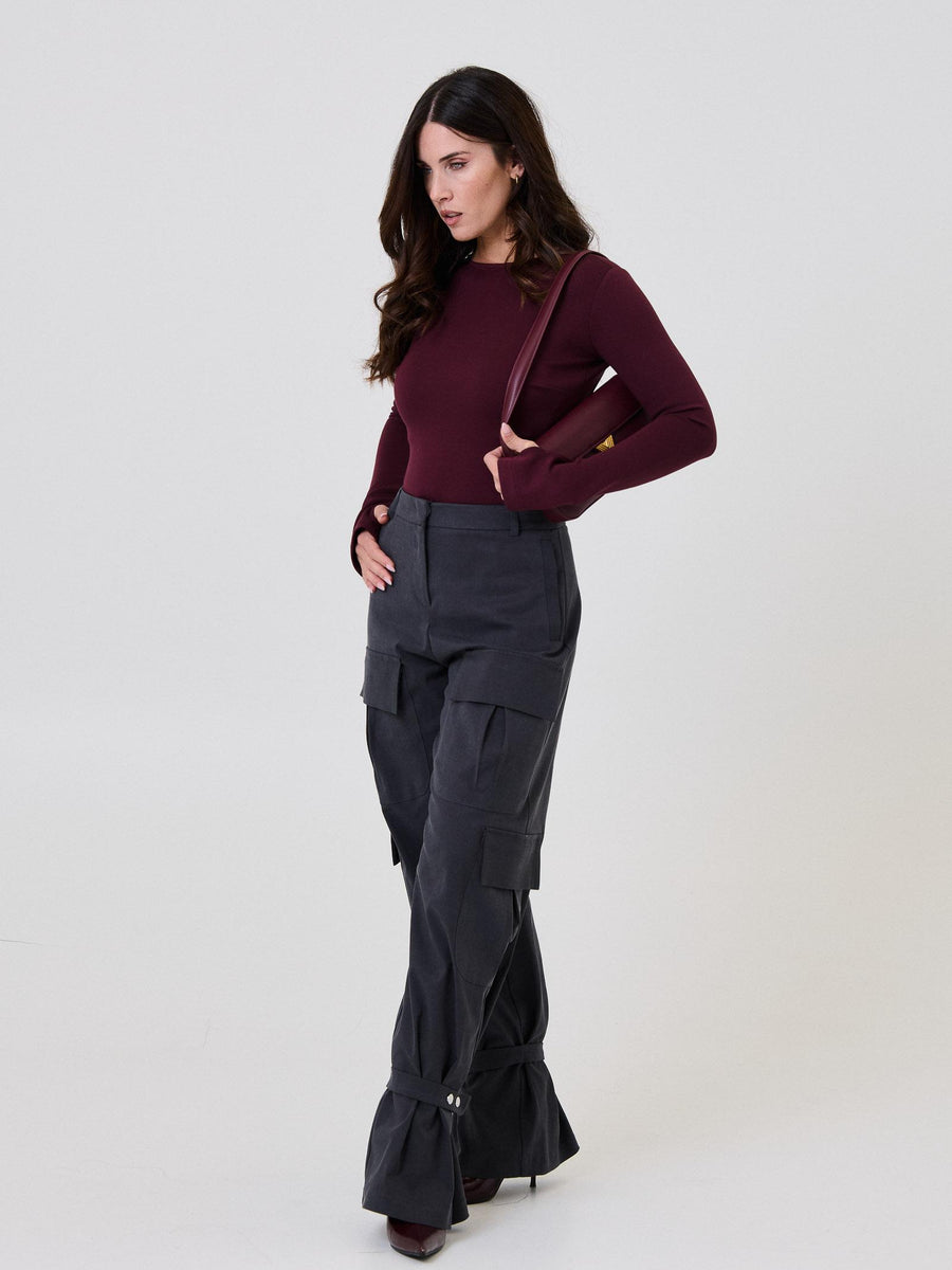 Pantalone cargo Silence Limited grigio con coulisse sul fondo SD2015MAD GRAPHITE Silence Limited 