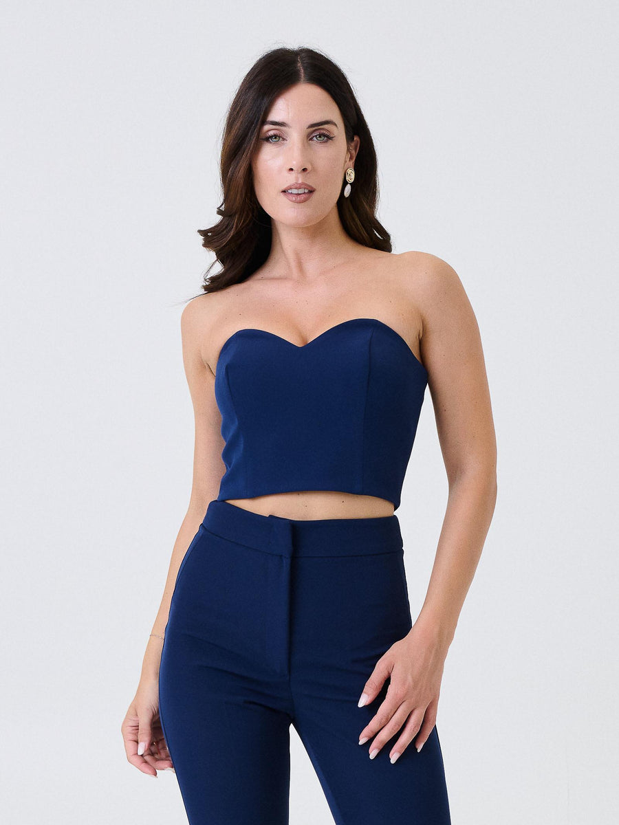 Top a cuore Silence Limited blu navy NP1019GOLD NAVY Silence Limited 