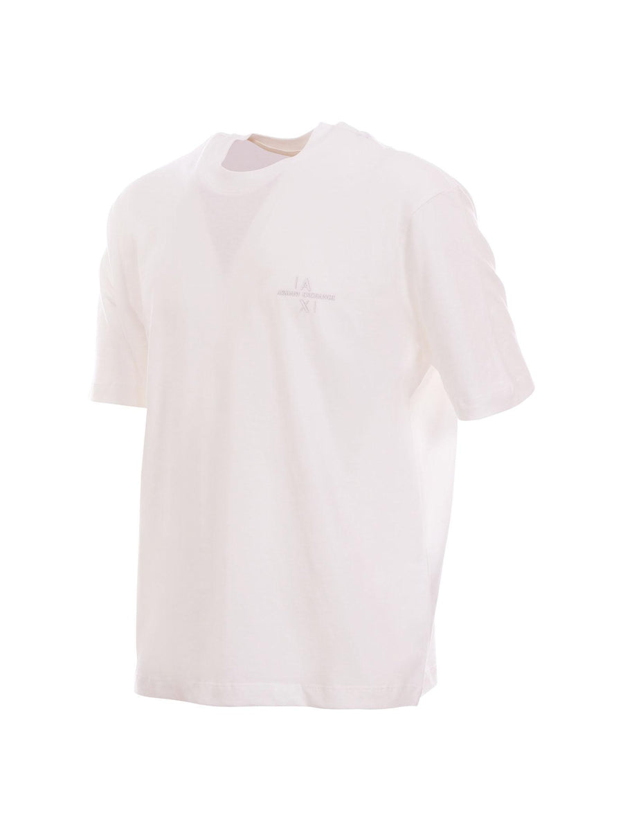 T-Shirt Armani Exchange bianca con logo in gomma XM000763AF12308 U0009 Armani Exchange 