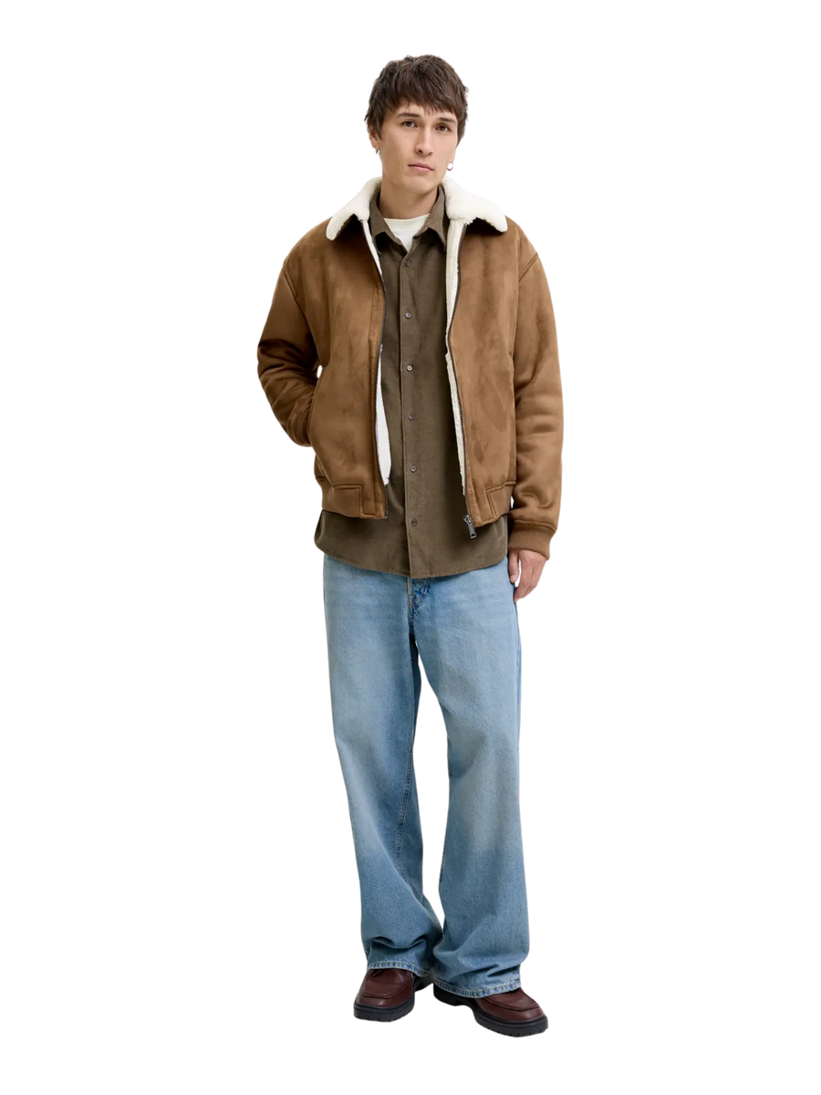 Giubbino Jack & Jones cognac con interno in ecopelliccia 12282444 Toffee Jack & Jones 