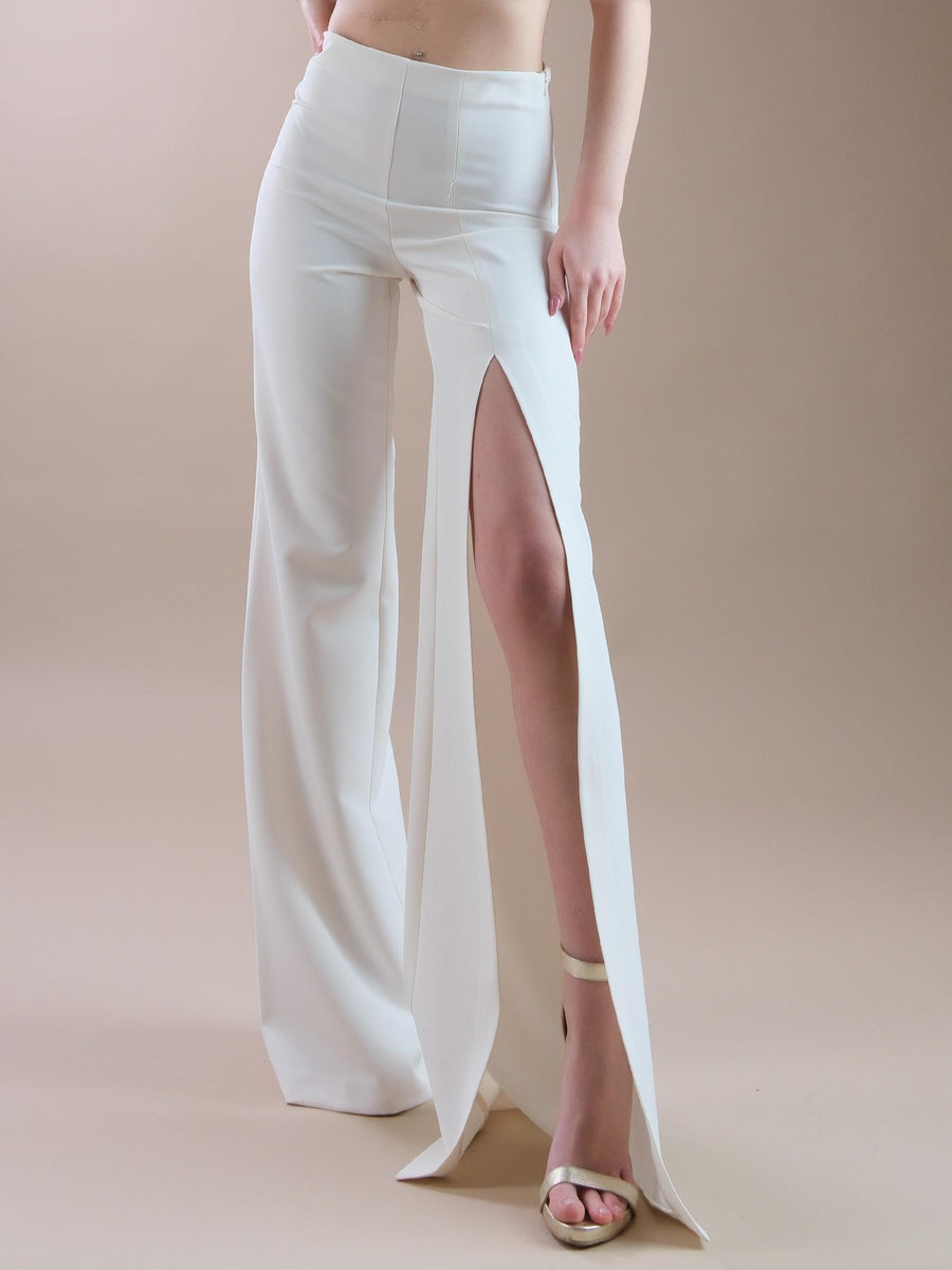 Pantaloni a zampa Penta bianco latte SD2001 MILK Silence Limited 