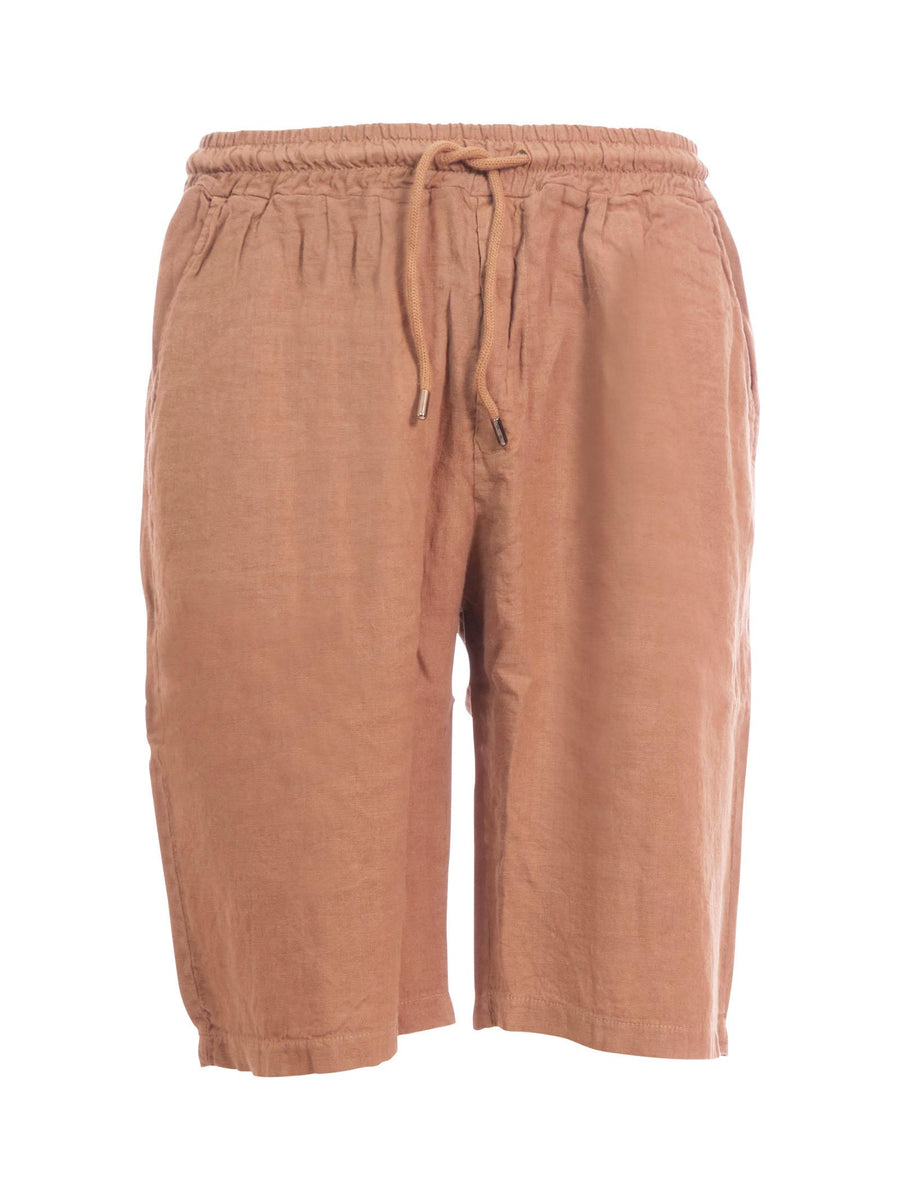Bermuda in lino Portofino cammello PB215 CAMM Portofino 