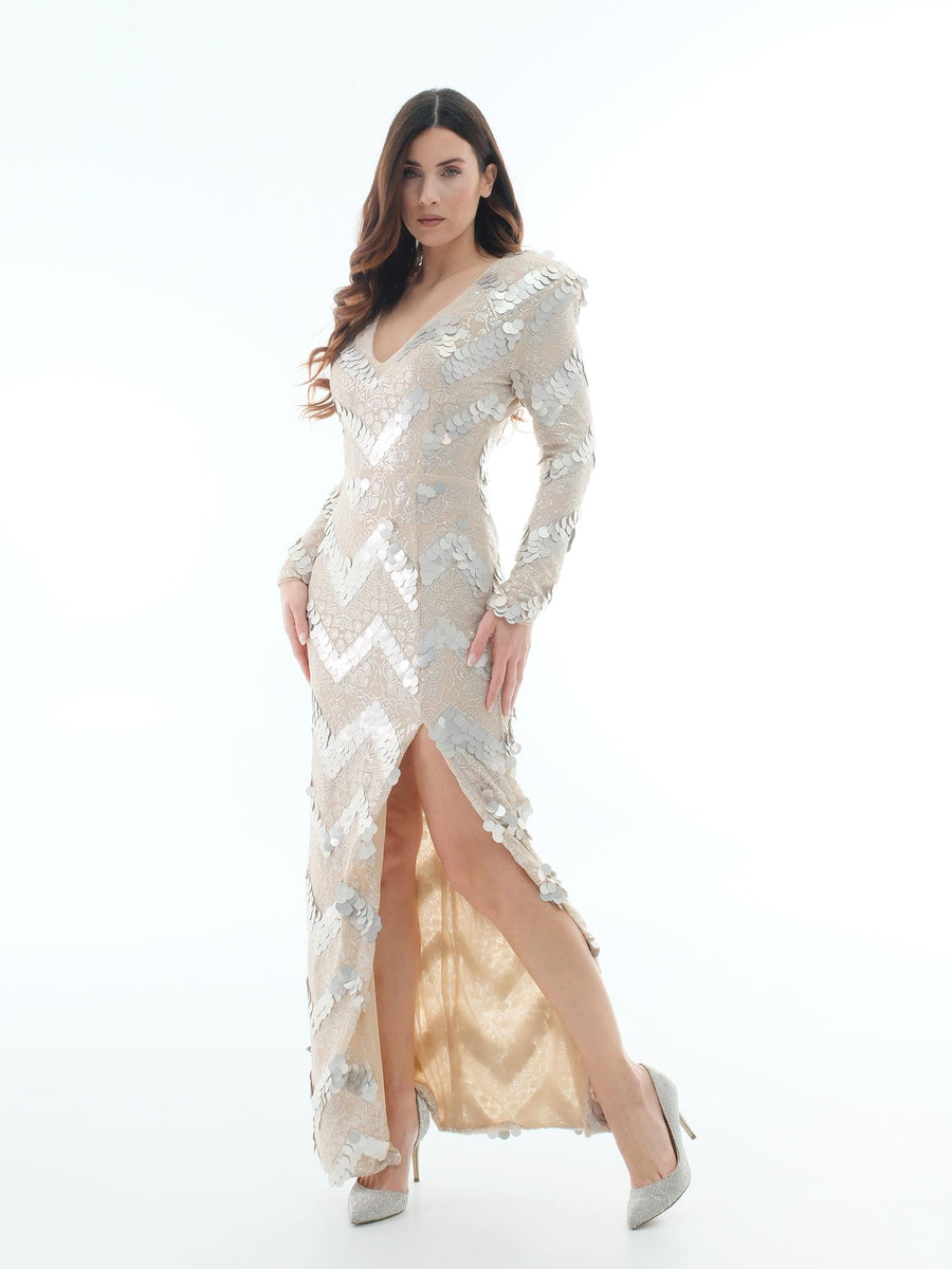 Abito lungo "deus" Silence Limited beige AB4134 UNI Silence Limited 