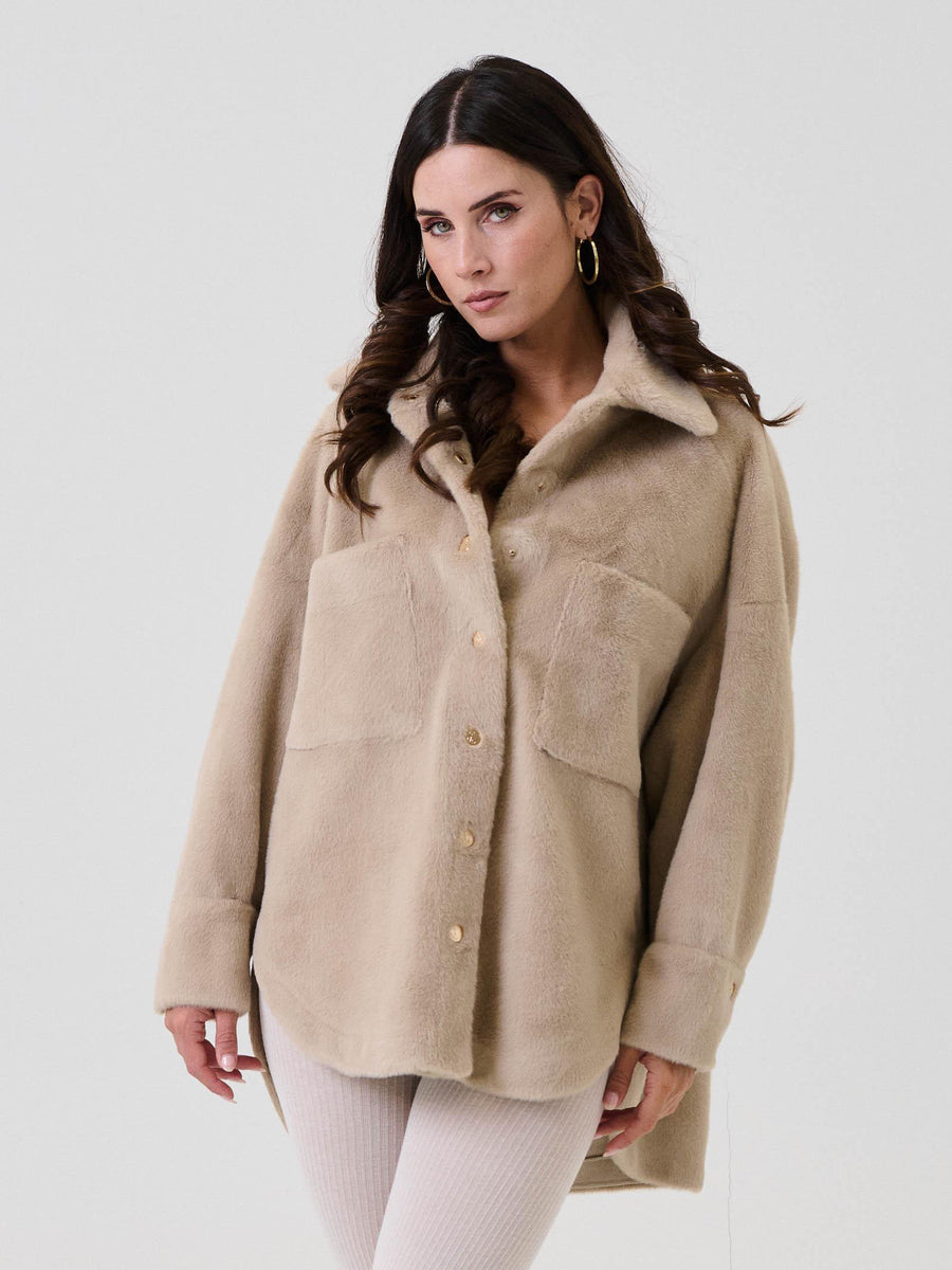 Ecopelliccia con tasconi Silence Limited beige GP2516067 BEIGE Silence Limited 