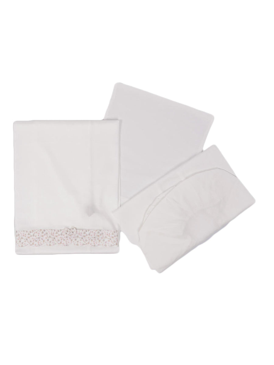 Set lenzuolo bianco con orlo ondulato EF26LE C23TNB Marlù 