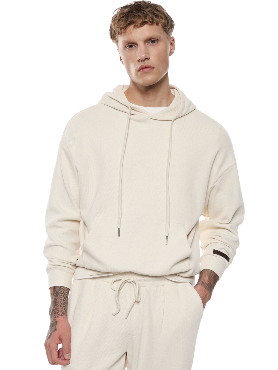 Felpa con cappuccio Imperial bianca con tasca a canguro F851930514 OFF-WHT Imperial 