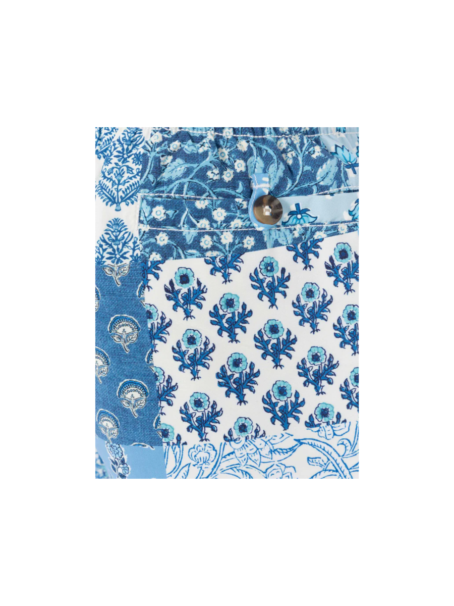 Costume "caprese" Saint Barth blu con stampa fiori CAP0003 01021H MC2 SAINT BARTH 