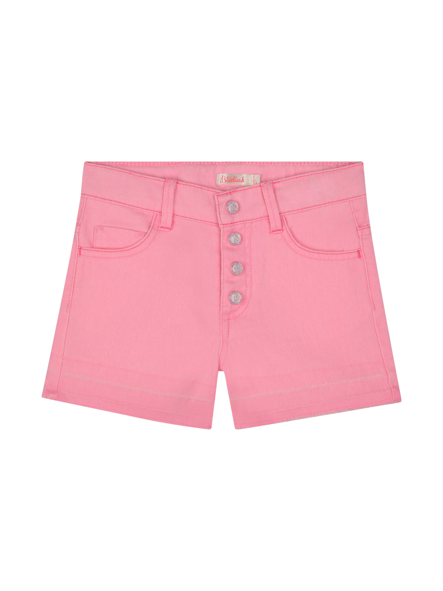 Shorts Billie Blush rosa con tasca decorata in paillettes U21043 462 Billie Blush 
