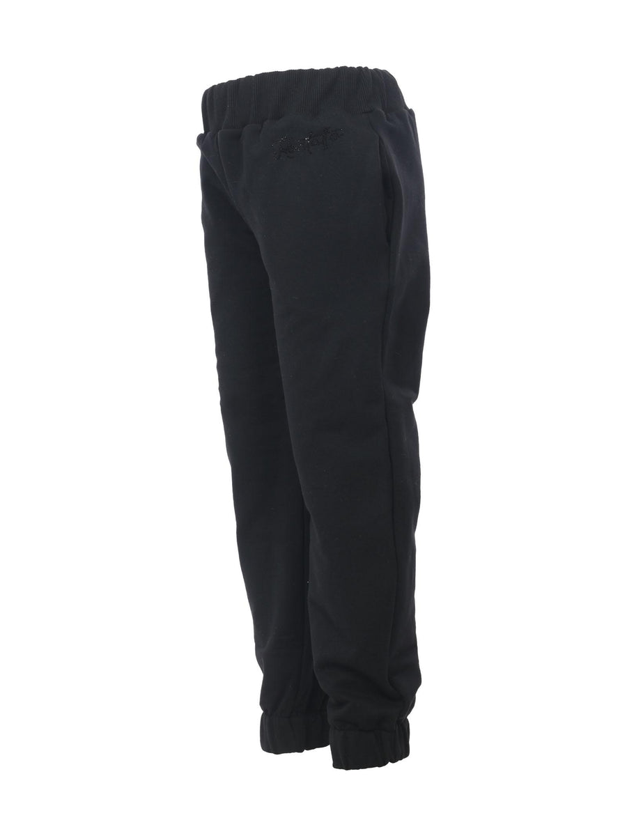 Pantalone tuta nero con brillantini PF0349 BLK kontatto kids 