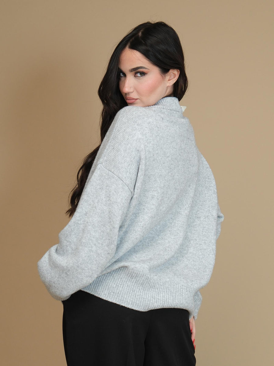 Cardigan Vicolo grigio in lana 55007S GRI Vicolo 