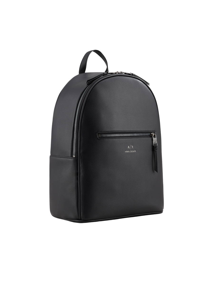 Zaino Armani Exchange nero con logo frontale tono su tono 952387CC830 00020 Armani Exchange 