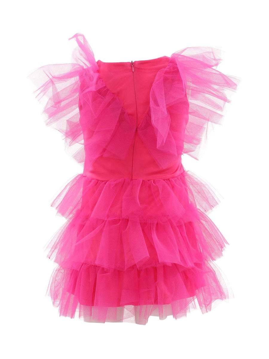 Abito fucsia con tulle 032459 044 Aniye By 