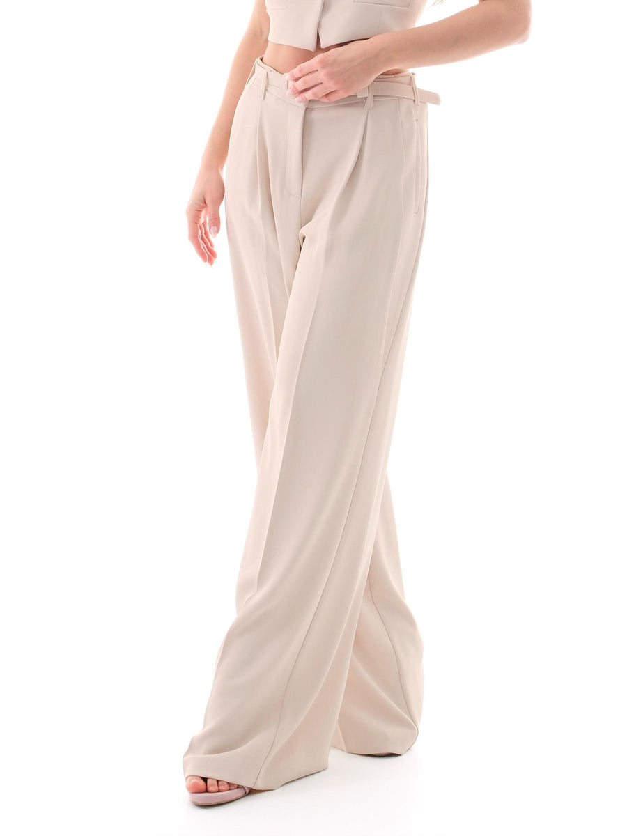 Pantalone a palazzo Imperial neve con cinturino P4W3JHXC NEVE Imperial 