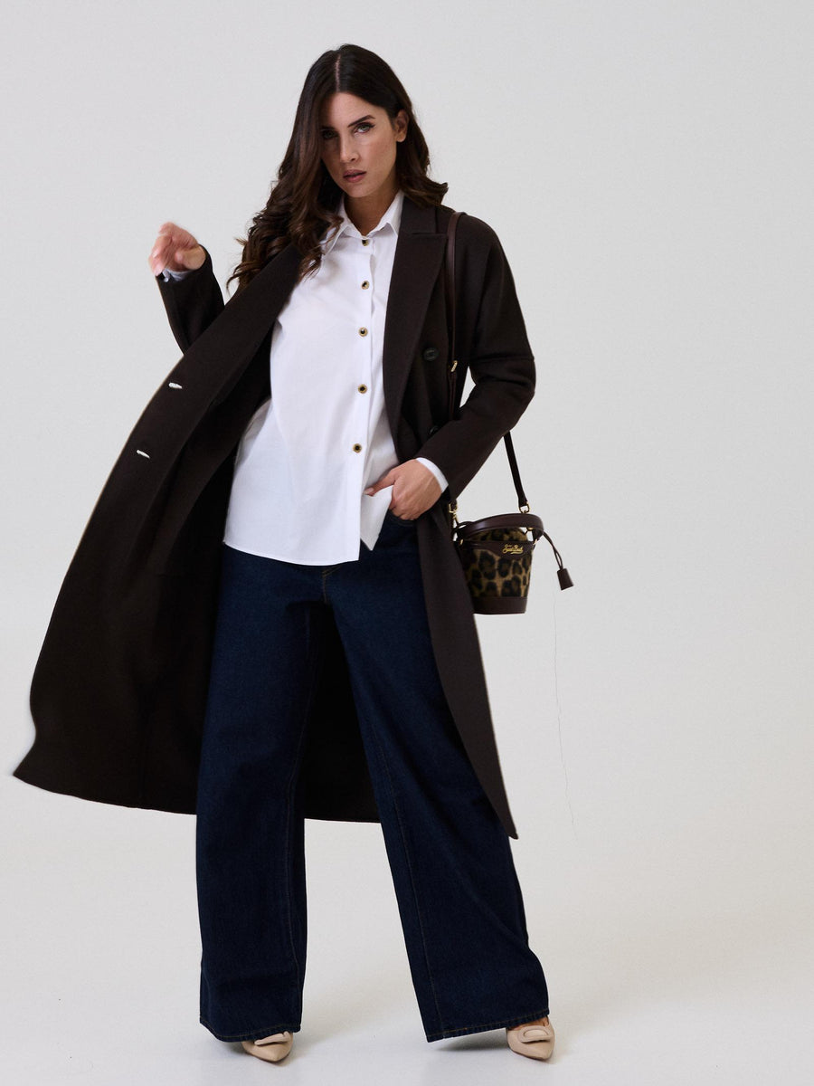 Cappotto lungo Vicolo moro doppiopetto con tasconi TF0001 A99 Vicolo 