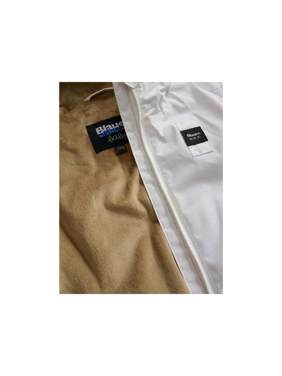Giubbino "Edith baby" Blauer bianco con interno in pelliccia 25WBBXC02454 100 Blauer 