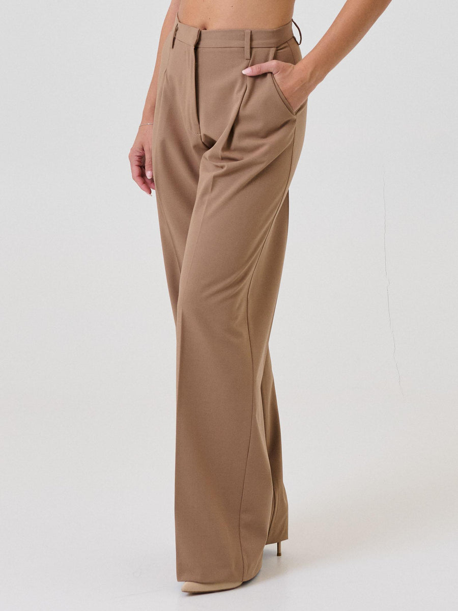 Pantalone a zampa Silence Limited cammello con pinces frontali SD2055 CAMEL Silence Limited 