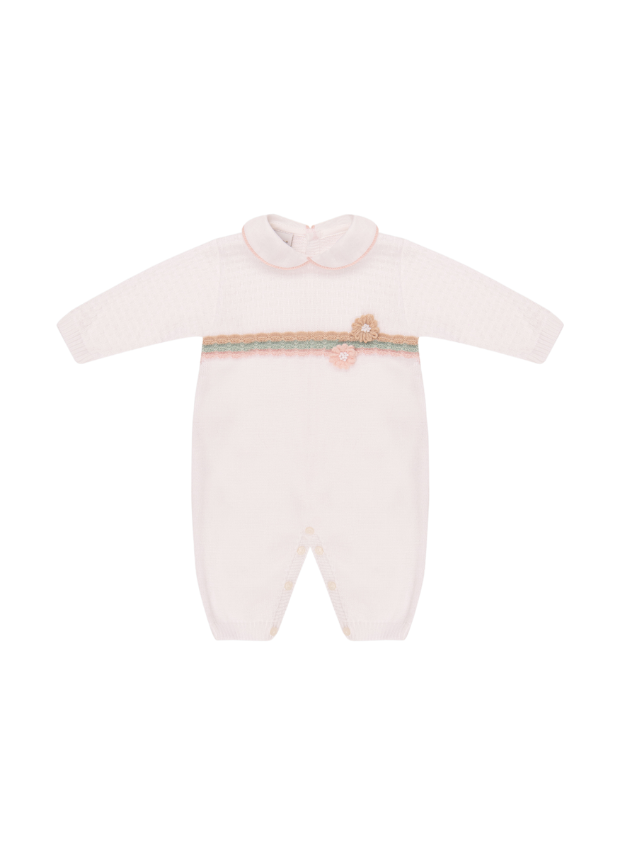 Tutina Marlù rosa con ricami e fiorellini in rilievo EB1510 C1698 Marlù 