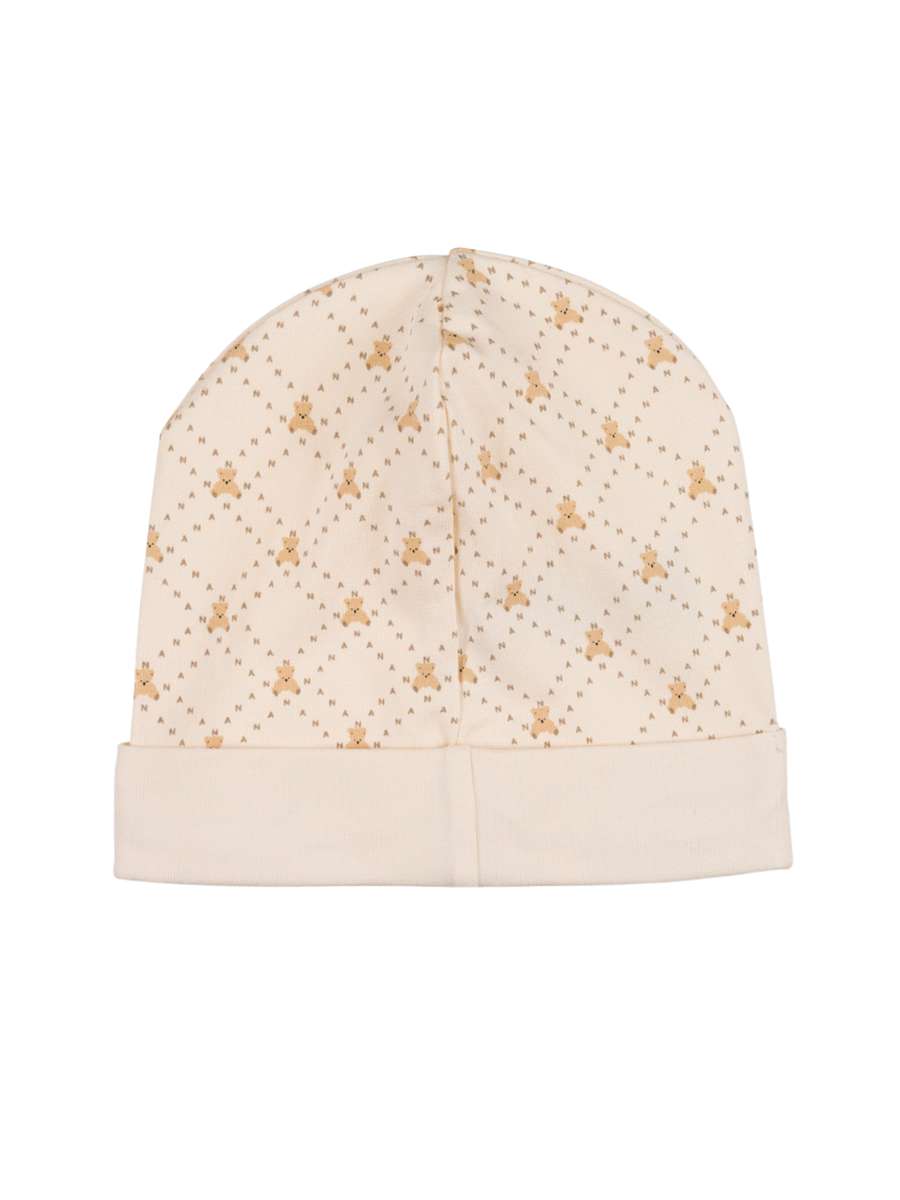 Cappello Nanan beige con orsetti all over E25181 BE Nanan 