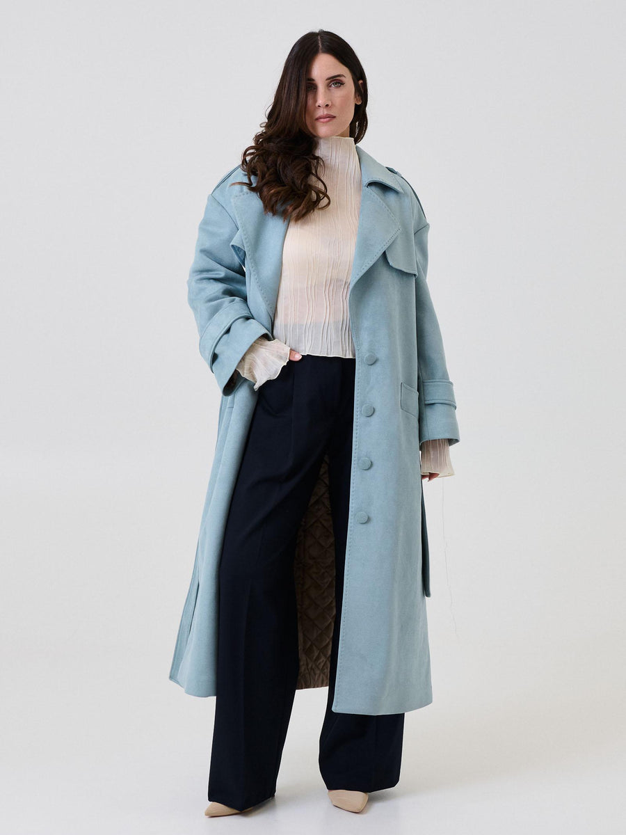 Cappotto scamosciato Bohemian Vì azzurro cielo CP280 SKY Bohemian V 