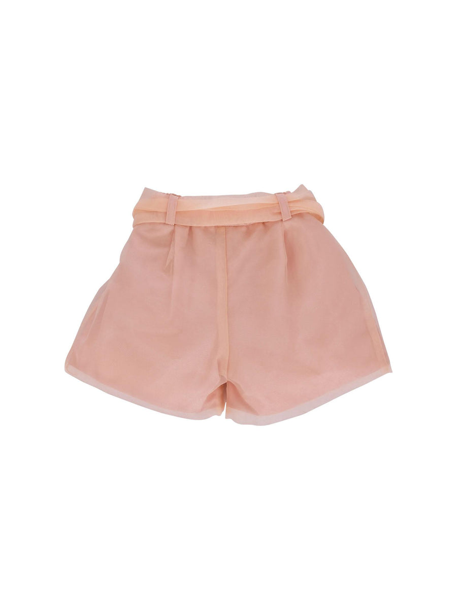 Shorts Miss Grant rosa pesca con fiocco in tulle MG1255 PESCA Miss Grant 