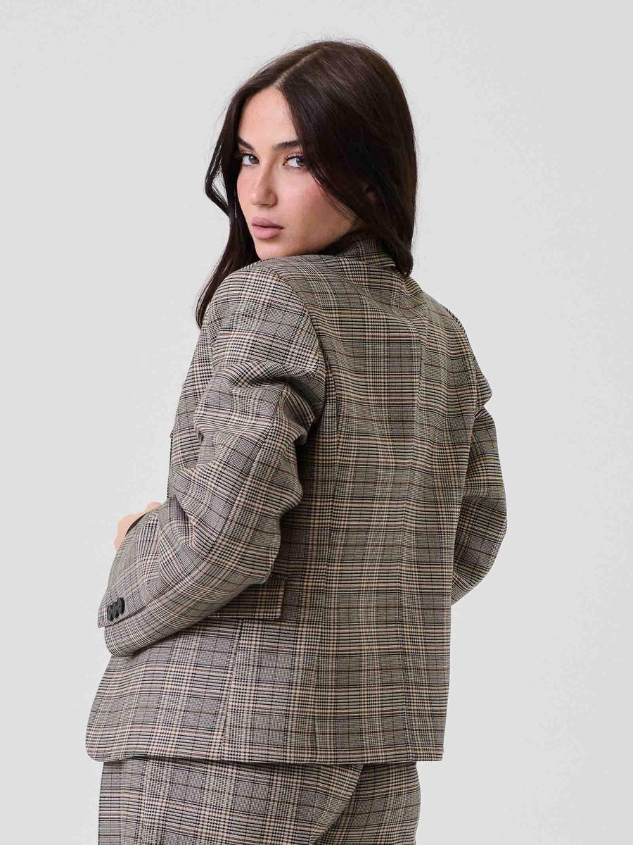 Blazer oversize Vicolo moro cropped a quadri TF1164 GRIGIO Vicolo 