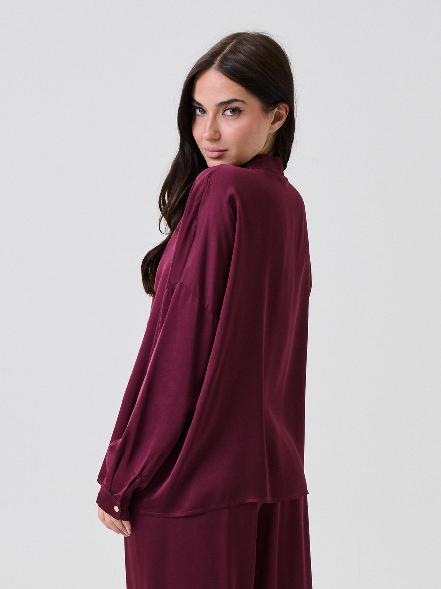 Camicia satinata Armoire vinaccio F9240C22R VINBRULE Armoire 