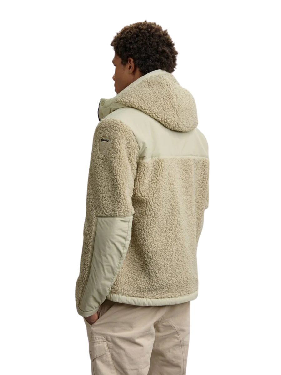 Giubbino "Wilcock" Blauer beige con cappuccio in pelliccia BLUC01225 301 Blauer 