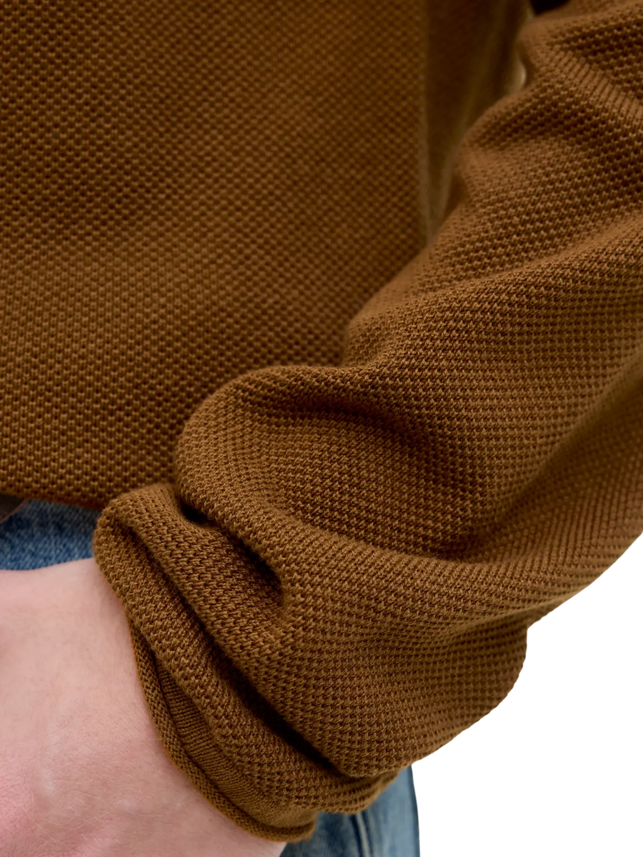 Maglione Jack & Jones marrone cuoio con patch logo 12157321 Monks Robe Jack & Jones 