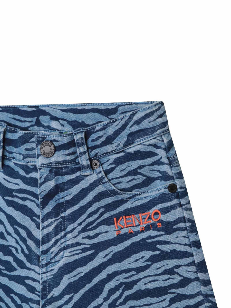 Bermuda denim animalier K24309 805 Kenzo 