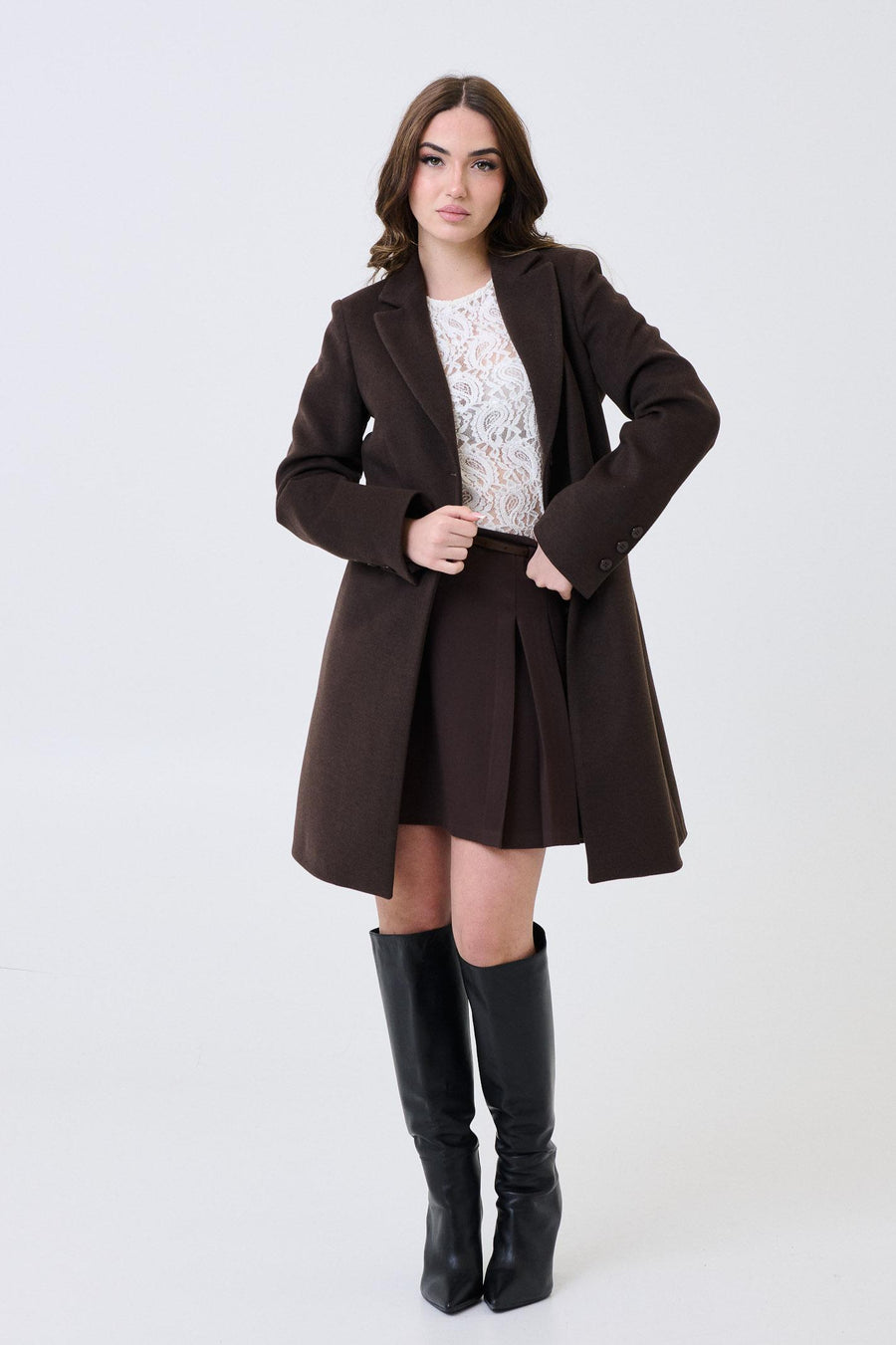 Cappotto monopetto Armoire moro 70330 MORO Armoire 